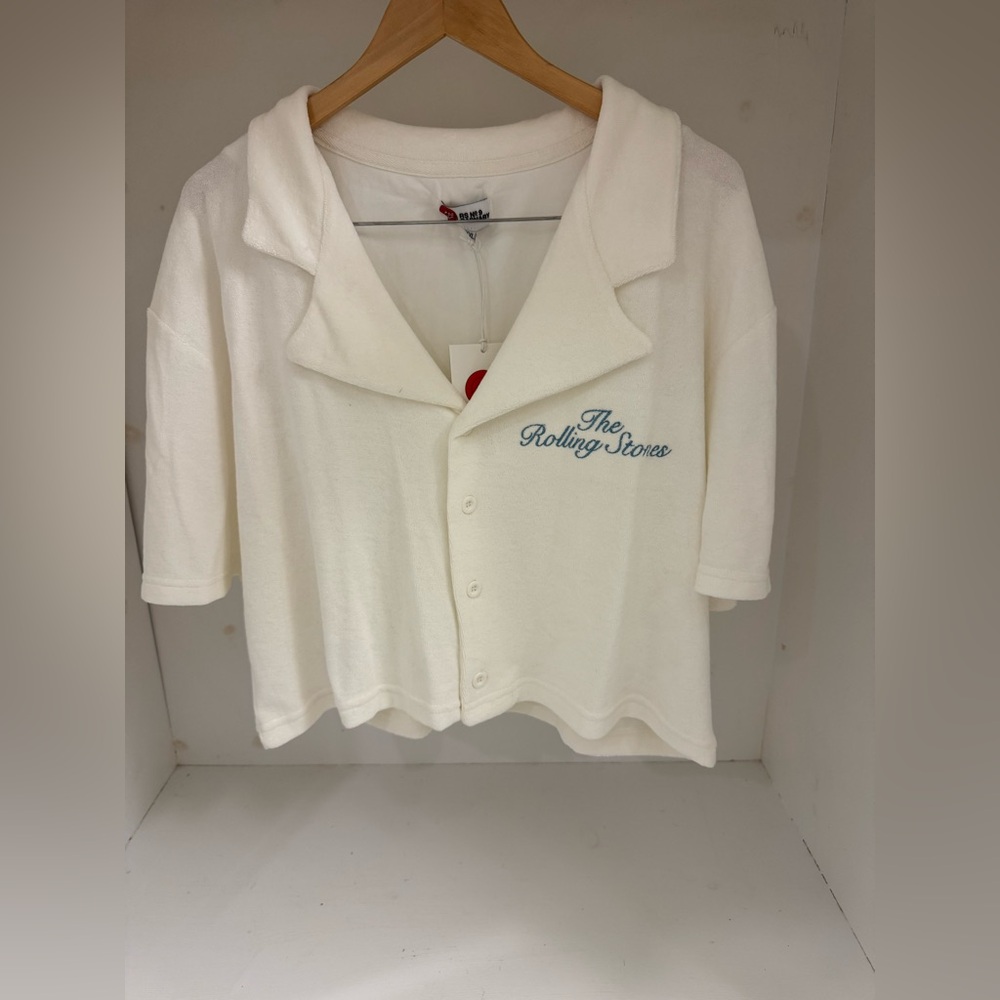 The Rolling Stones White Crop Top
